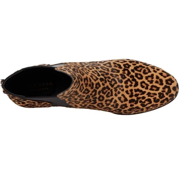 Cole Haan Gia Leopard print calf hair Bootie size 7 1/2B A1 - Picture 2 of 12